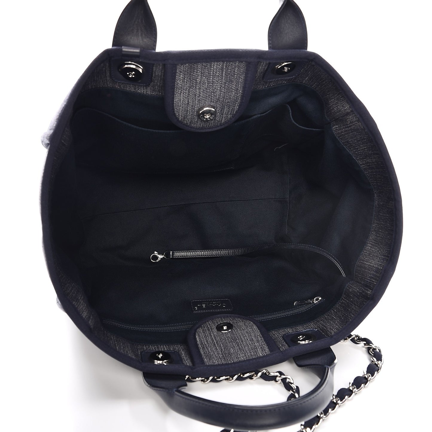 Canvas Large Deauville Tote Dark Blue