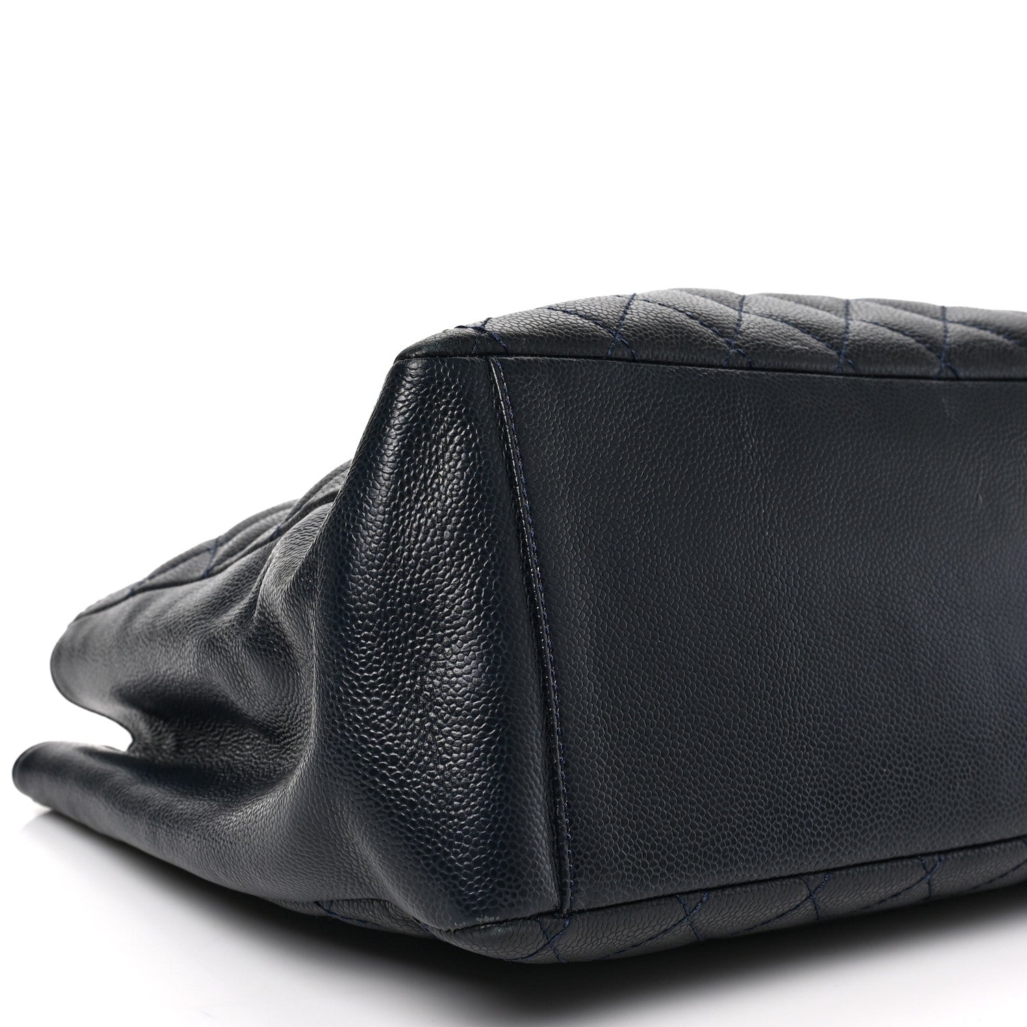 Chanel Caviar Quilted Grand Shopping Tote GST Dark Navy Blue 7 of 8