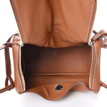 Hermes Taurillon Clemence Lindy 30 Gold 5 of 13