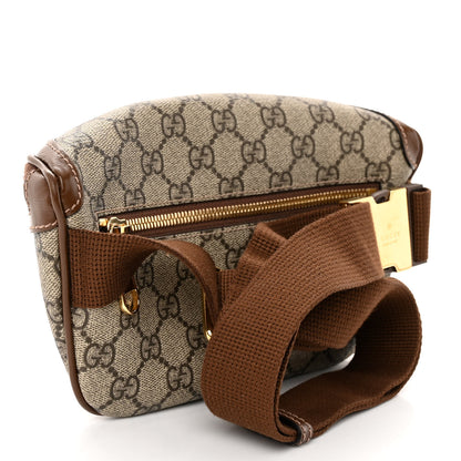 Gucci GG Supreme Monogram Textured Calfskin Retro Interlocking G Belt Bag Beige Ebony Brown Sugar 3 of 10