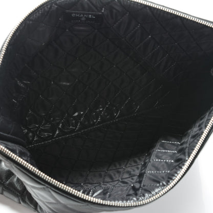 Chanel Lambskin Quilted Large Cosmetic Case Black 5 of 7
