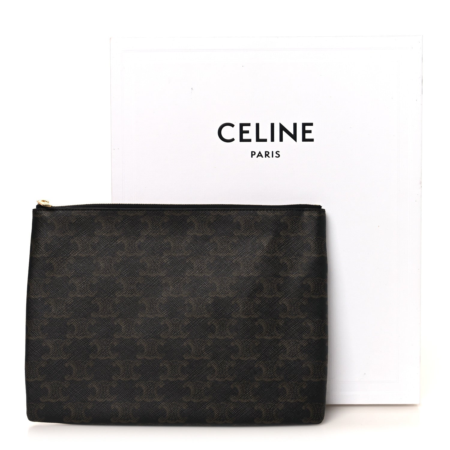 Celine Triomphe Canvas Pouch Black 7 of 7