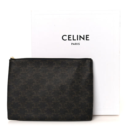 Celine Triomphe Canvas Pouch Black 7 of 7