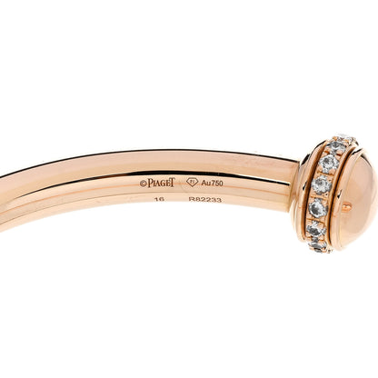 Piaget 18K Rose Gold Diamond Pave Possession Open Bangle Bracelet 3 of 3