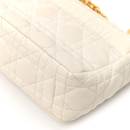 Christian Dior Grained Calfskin Cannage Small Caro Bag White 11 of 14
