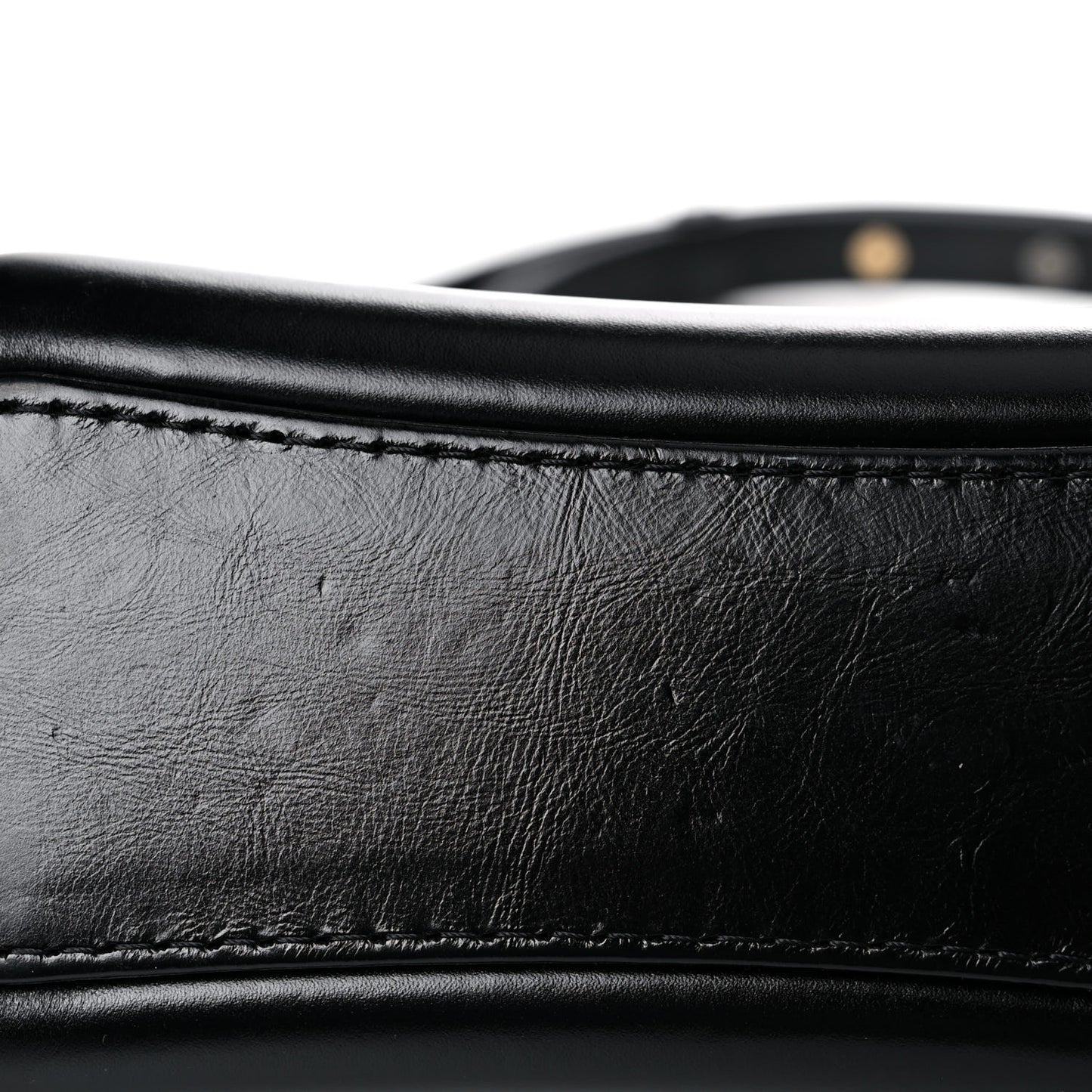 Aged Calfskin Chevron Quilted Small Gabrielle Hobo Black