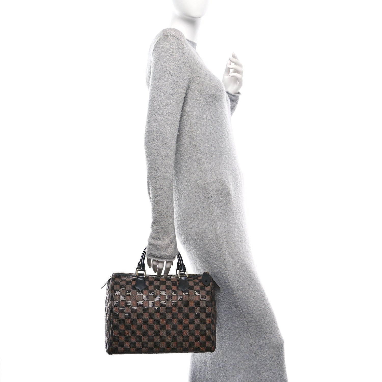 Louis Vuitton Damier Paillettes Speedy 30 Black 2 of 11