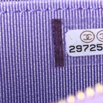 Chanel Caviar Quilted Zip Around Coin Purse Wallet Purple 7 of 7