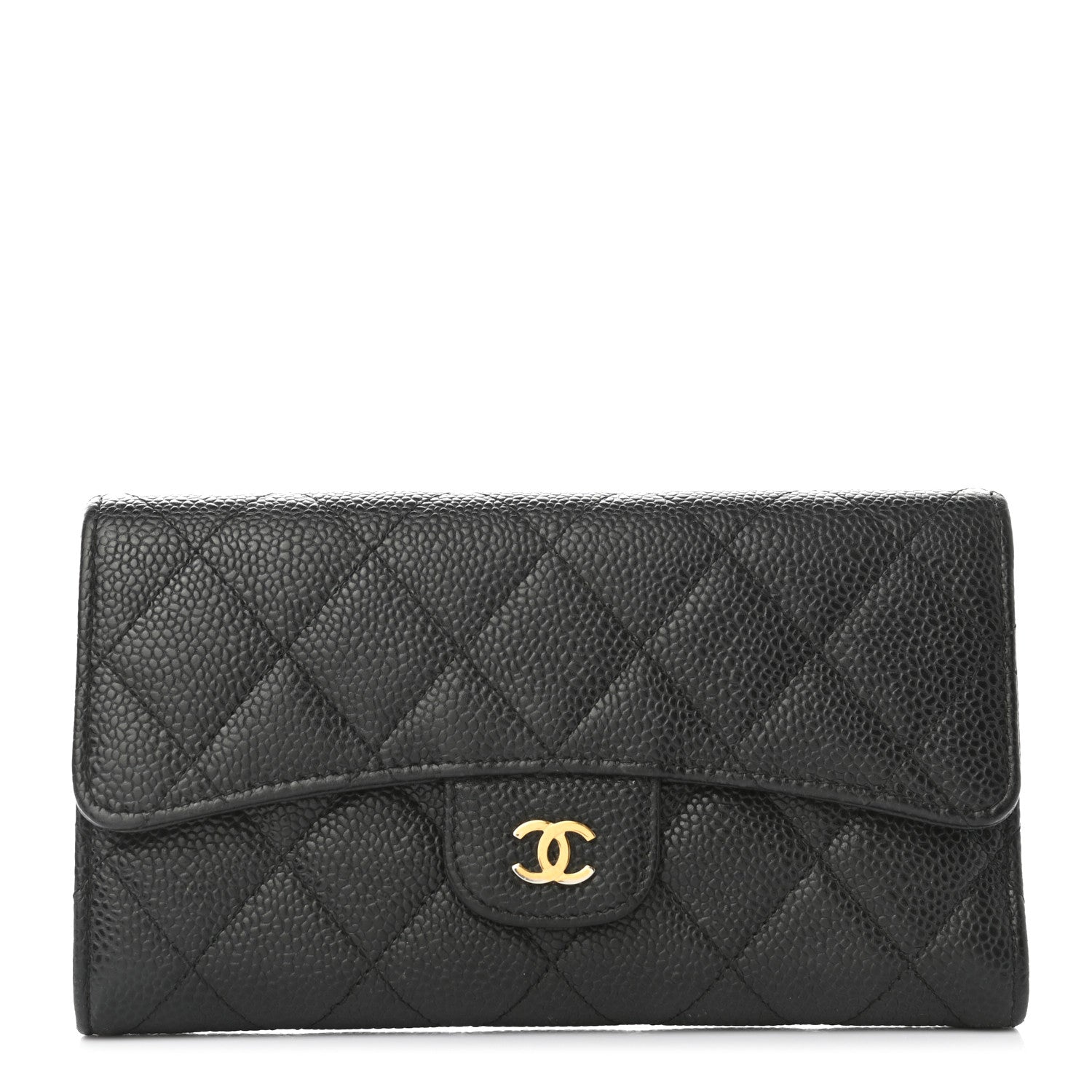 Chanel Caviar Quilted Large Flap Wallet Black 1 of 8