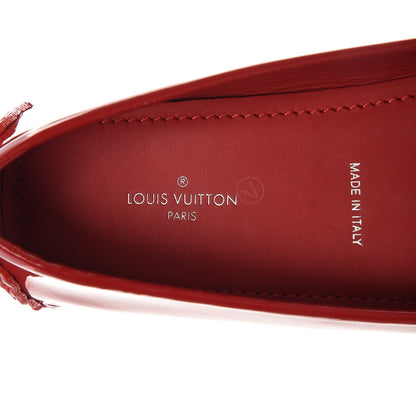 Louis Vuitton Patent Calfskin Parklane Flat Loafer 37 Rouge 6 of 8