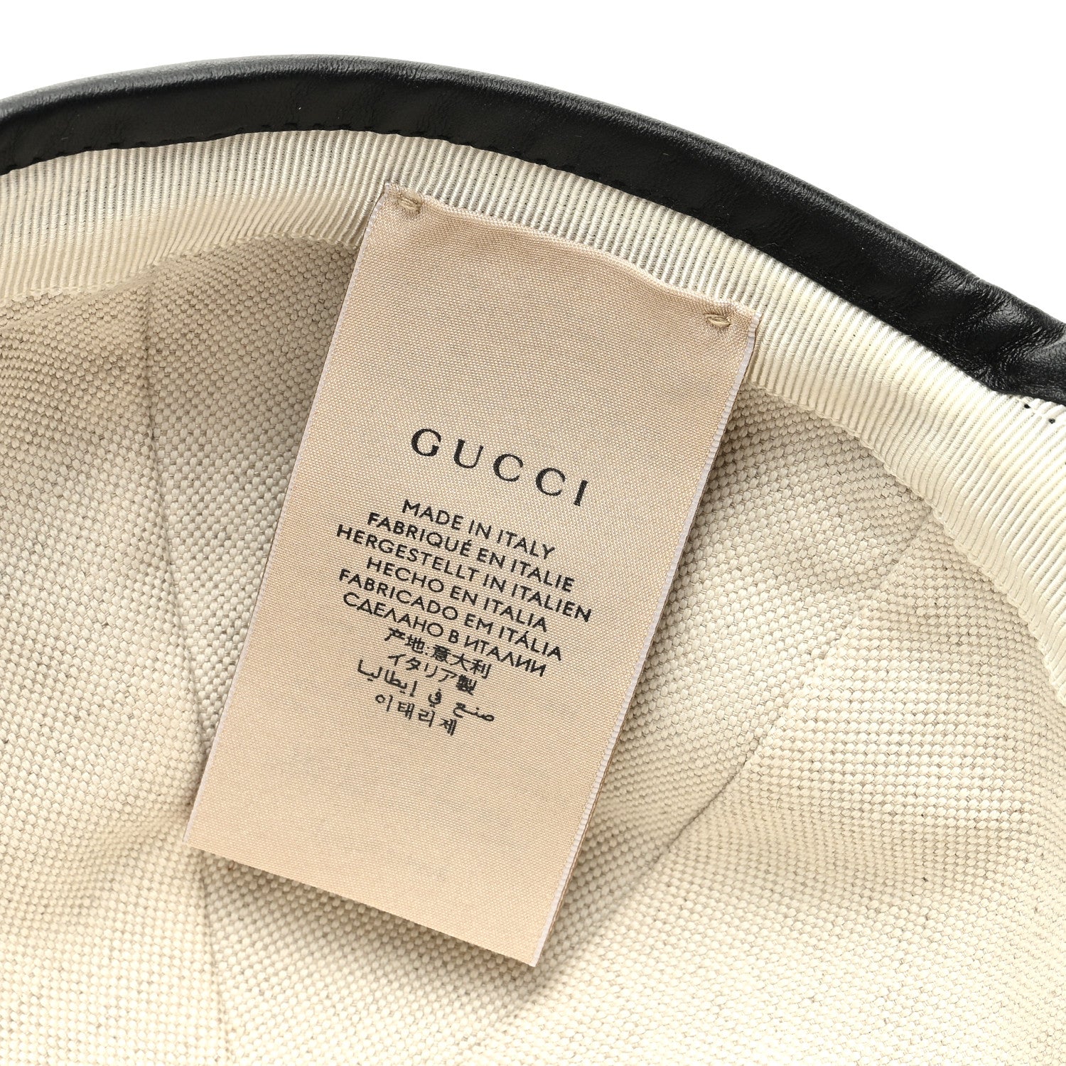 Gucci Denim Calfskin GG Monogram Oscar Baseball Hat M Black Ivory 8 of 8