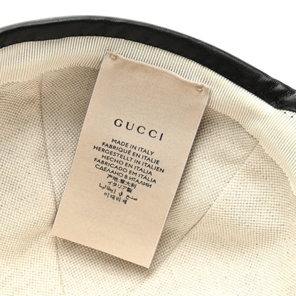 Gucci Denim Calfskin GG Monogram Oscar Baseball Hat M Black Ivory 8 of 8