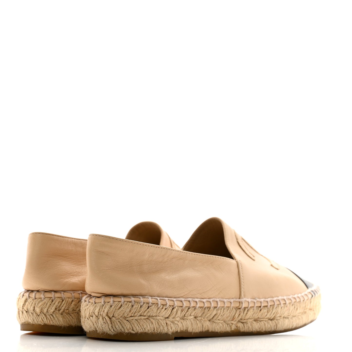Lambskin CC Espadrilles 39 Beige Black