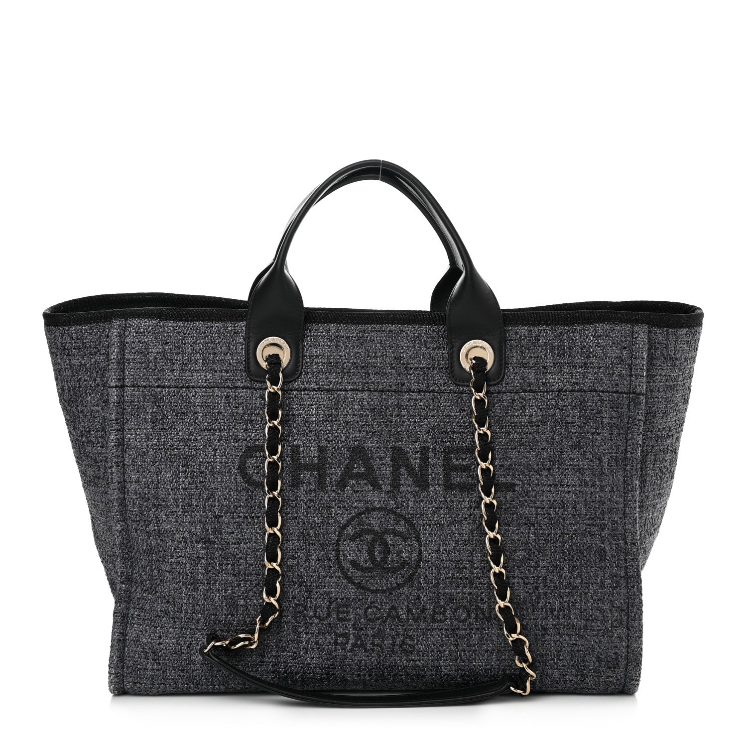 Chanel Lurex Boucle Medium Deauville Tote Black 1 of 11