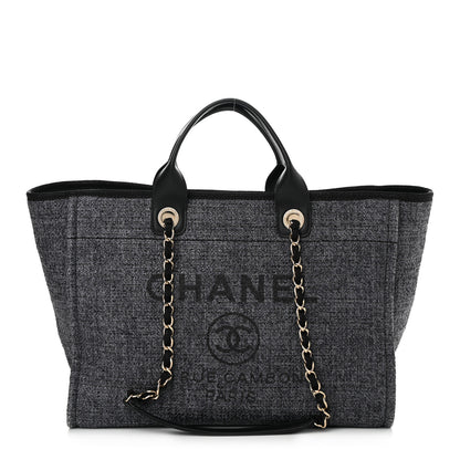 Chanel Lurex Boucle Medium Deauville Tote Black 1 of 11