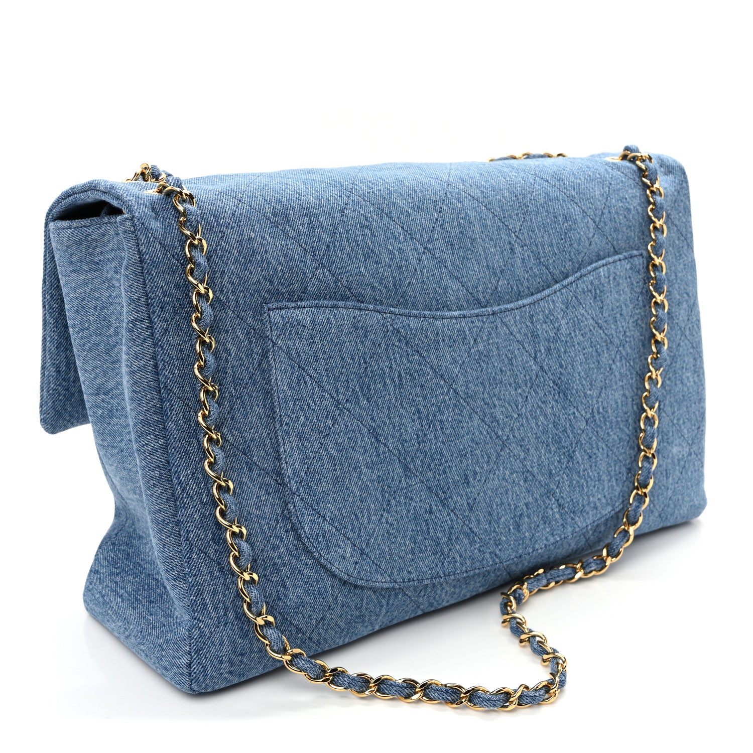 Chanel Denim Souplissimo Maxi Flap Blue 3 of 11
