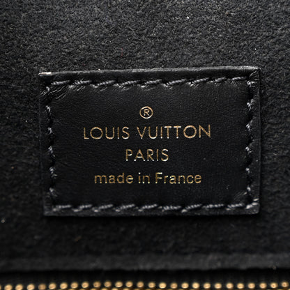 Louis Vuitton Calfskin Monogram Fold Tote MM Black Wine Cream 6 of 10