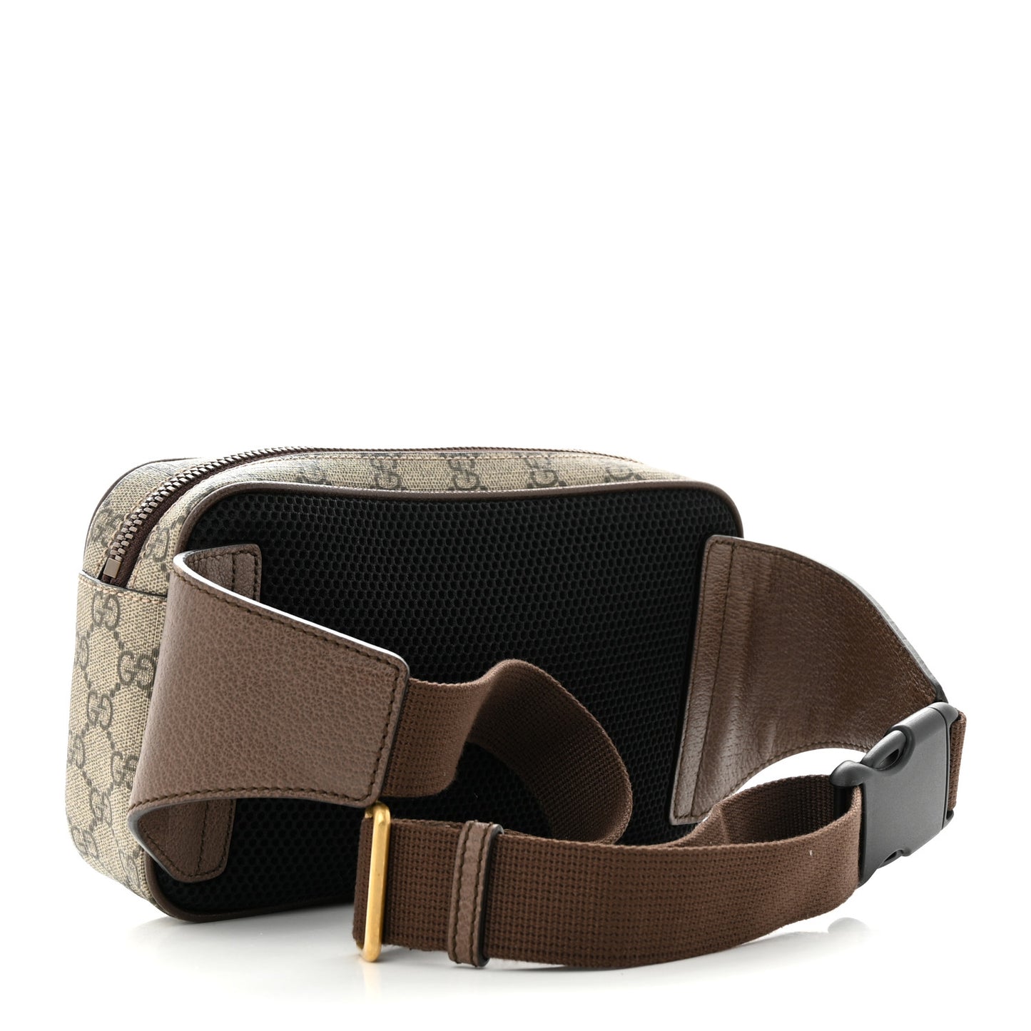 Soft GG Supreme Monogram Medium Ophidia Belt Bag Dark Brown