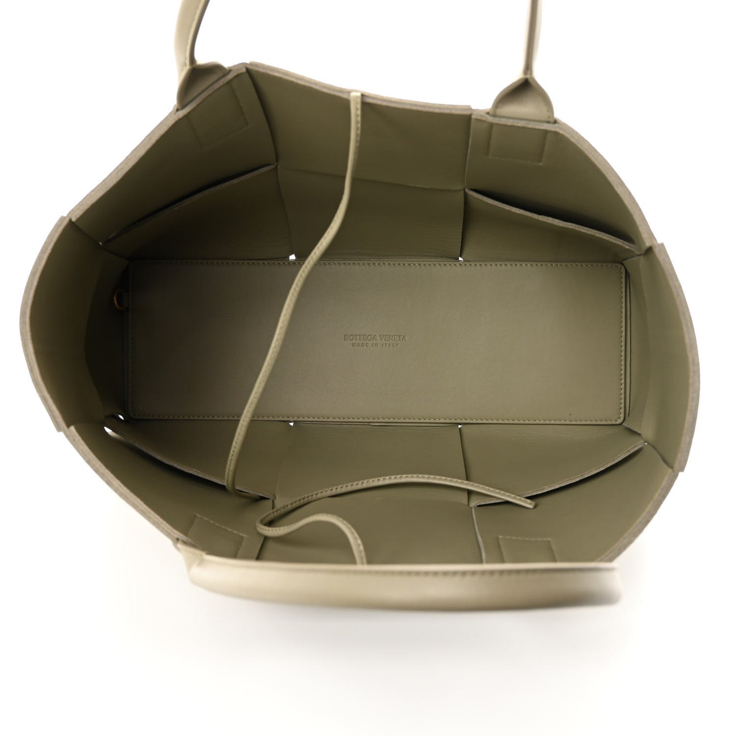 Nappa Maxi Intrecciato Medium Arco Tote Travertine