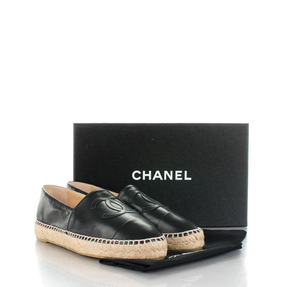 Chanel Lambskin CC Espadrilles 40 Black 7 of 7