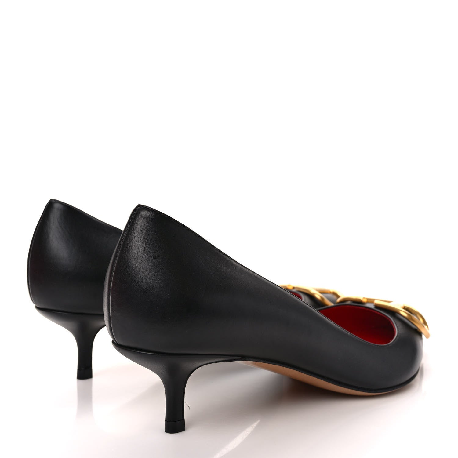 Valentino Garavani Calfskin Vlogo 45mm Pumps 37 Black 4 of 8