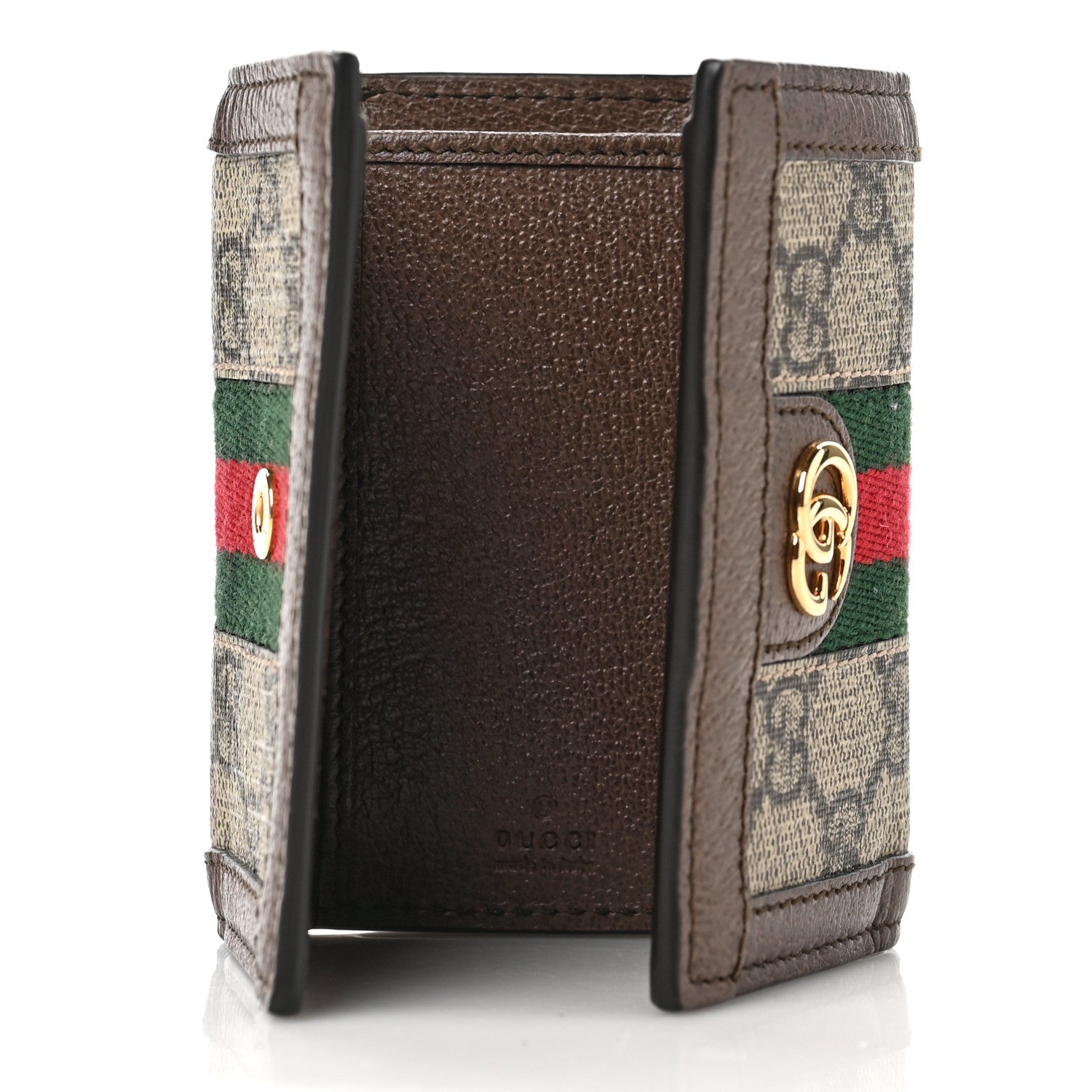 Gucci GG Supreme Monogram Web Ophidia Bi-Fold Wallet Beige New Acero 5 of 7