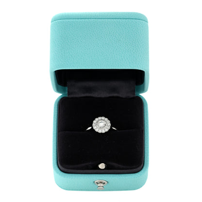 Tiffany Platinum Diamond Round Enchant Flower Ring 49 5 5 of 5