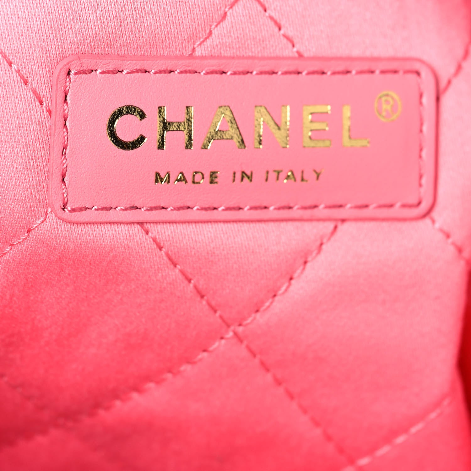Chanel Shiny Calfskin Quilted Chanel 22 Drawstring Bag Coral Pink 7 of 13