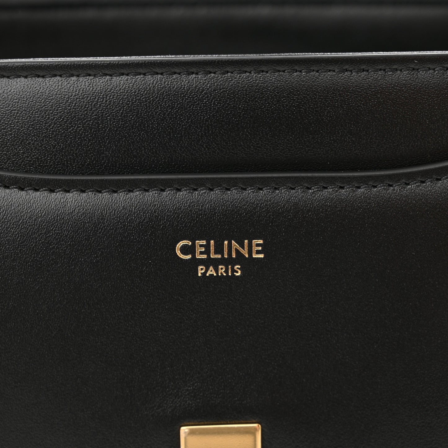 Satinated Calfskin Mini 16 Top Handle Bag Black