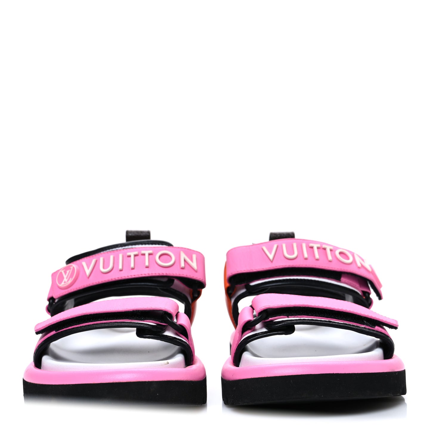 Calfskin Pool Pillow Flat Comfort Sandals 36 Rose Pop Pink