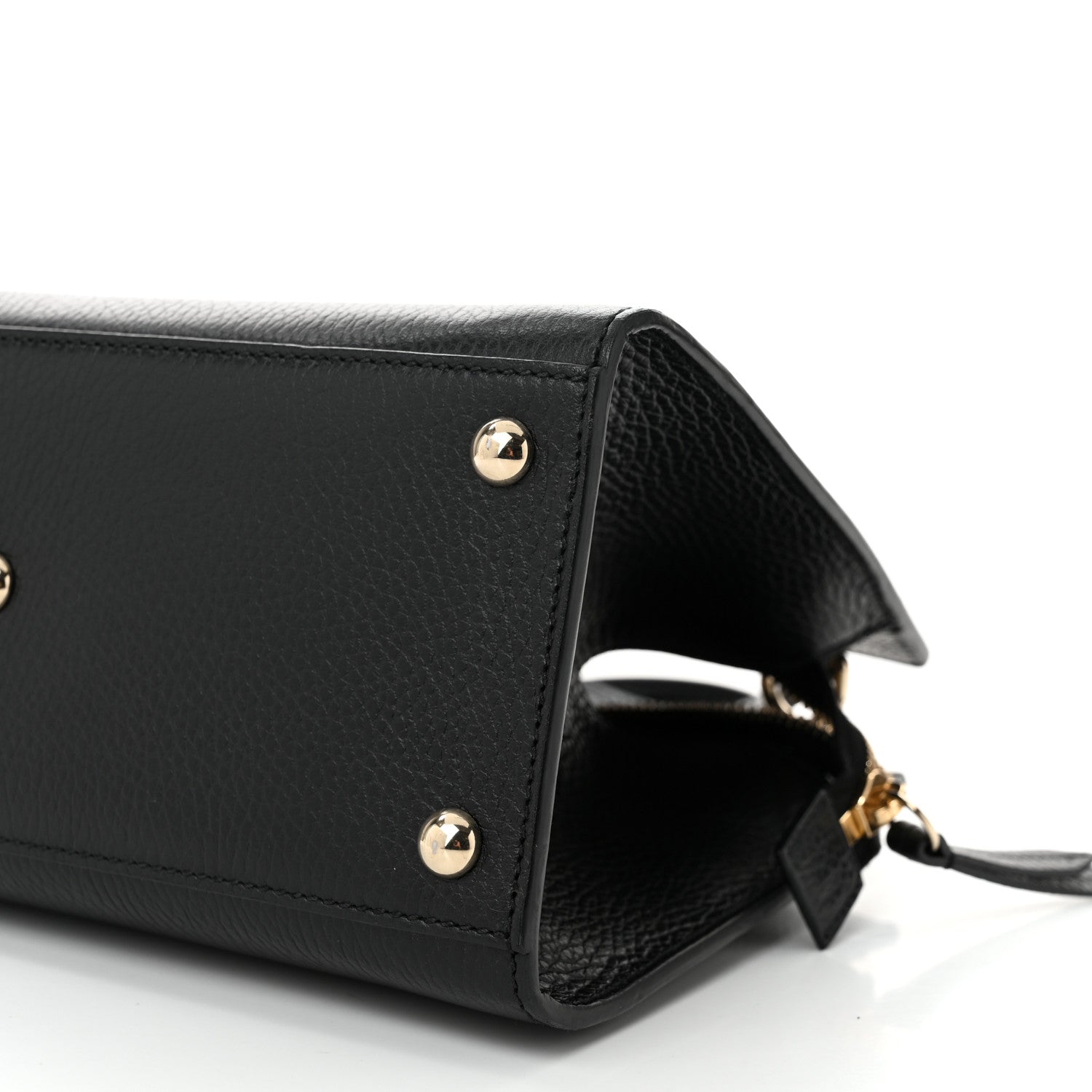 Gucci Pebbled Calfskin Medium Soho Top Handle Satchel Black 10 of 10
