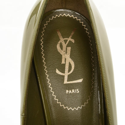 Saint Laurent Vitello Vernice Tribtoo 105 Pumps 40.5 Soft Olive 7 of 8