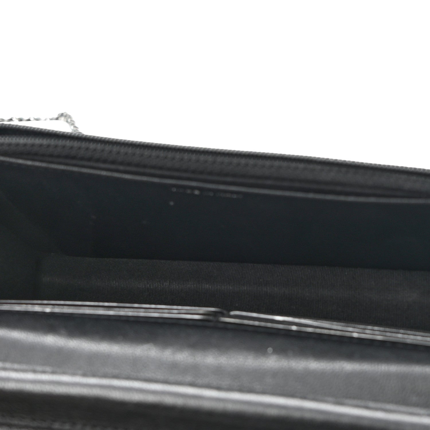 Chanel Sheepskin Chevron Reissue Wallet On Chain WOC So Black 5 of 10