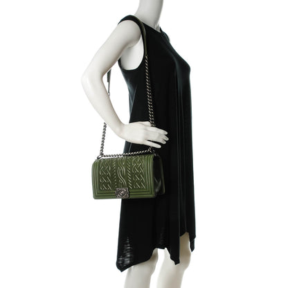 Chanel Lambskin Medium Celtic Boy Flap Green 2 of 7