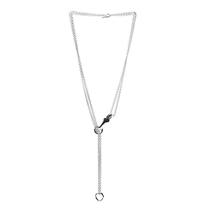 Hermes Sterling Silver Galop Long Necklace GM 3 of 7