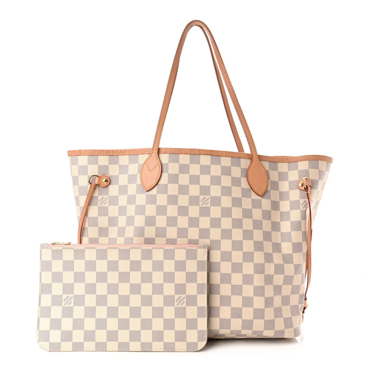 Louis Vuitton Damier Azur Neo Neverfull MM Rose Ballerine 1 of 13