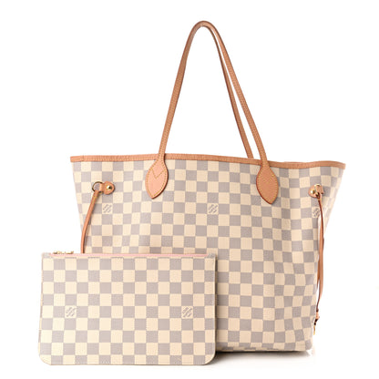 Louis Vuitton Damier Azur Neo Neverfull MM Rose Ballerine 1 of 13