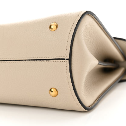 Salvatore Ferragamo Calfskin Small Margot Top Handle Satchel Beige 10 of 10