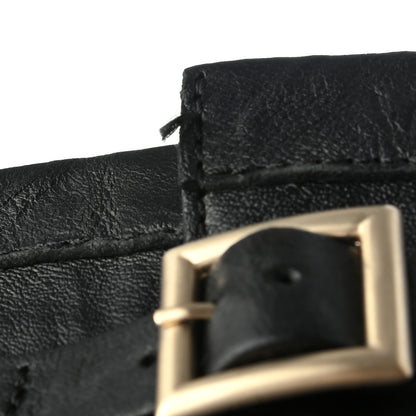 Jimmy Choo Lambskin Biker Boots 37 Black 8 of 8