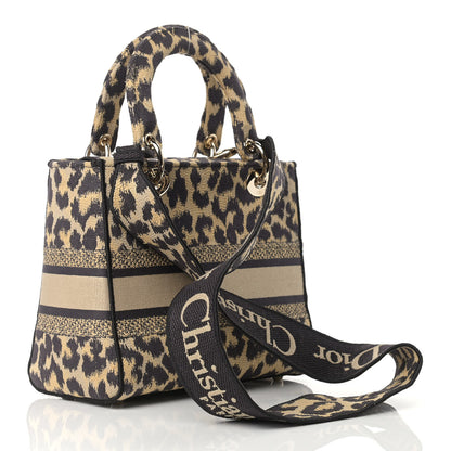 Christian Dior Canvas Medium Mizza Embroidered Lady D-Lite Beige Multicolor 3 of 11