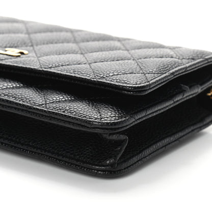 Chanel Caviar Quilted Wallet On Chain WOC Black 9 of 9
