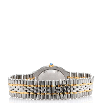 Cartier Stainless Steel 18K Yellow Gold 31mm Must De 21 Bullet Link Quartz Watch 3 of 7