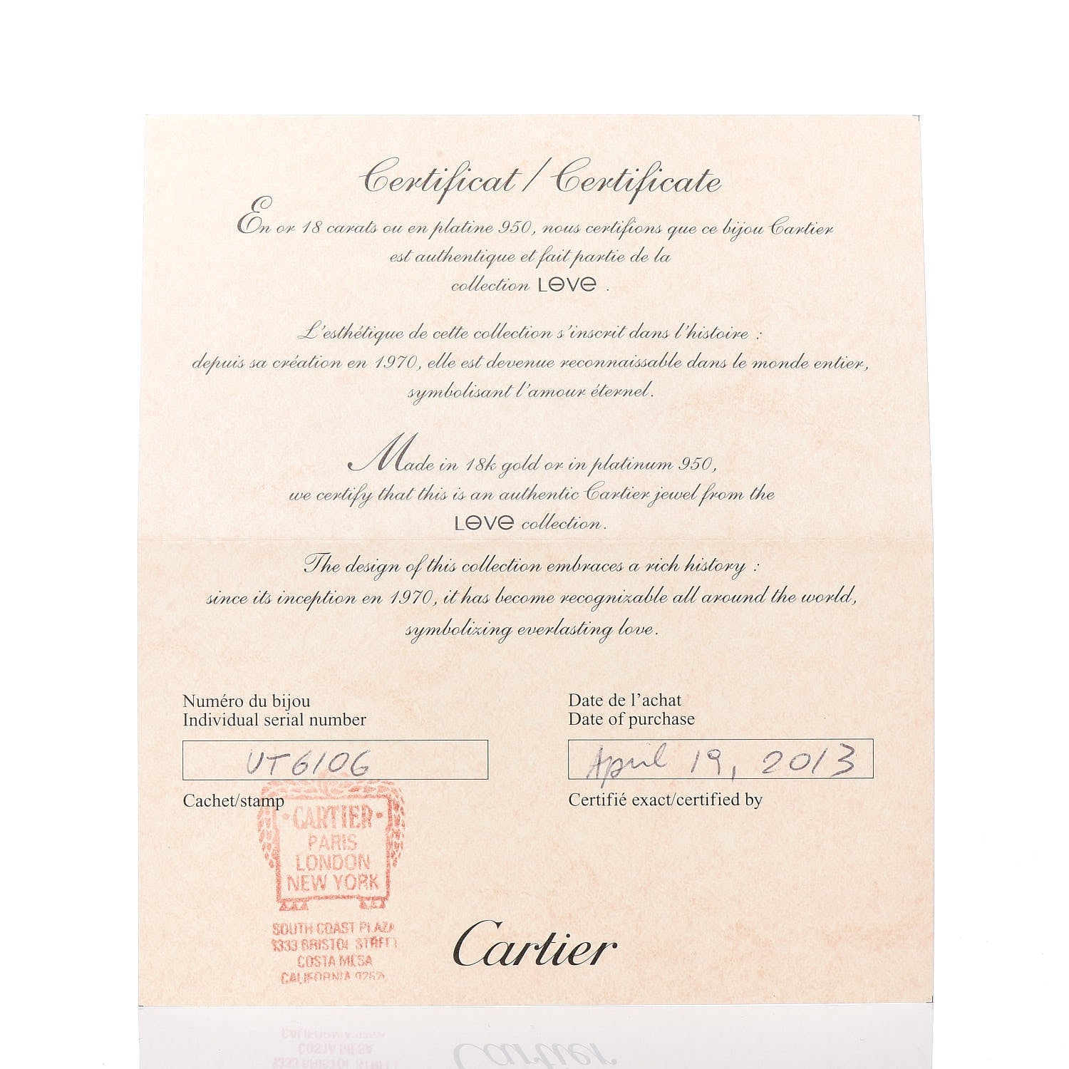 Cartier 18K Pink Gold Pink Sapphire 5.5mm LOVE Ring 52 6 5 of 6