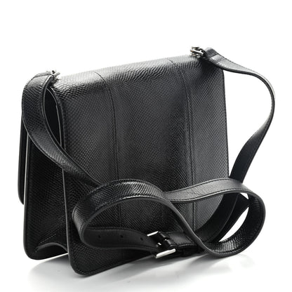 Saint Laurent Snakeskin Carre Satchel Black 4 of 9