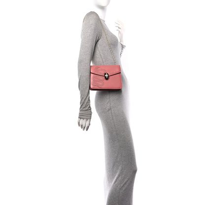 Bulgari Nappa Embellished Serpenti Forever Crossbody Pink 2 of 10