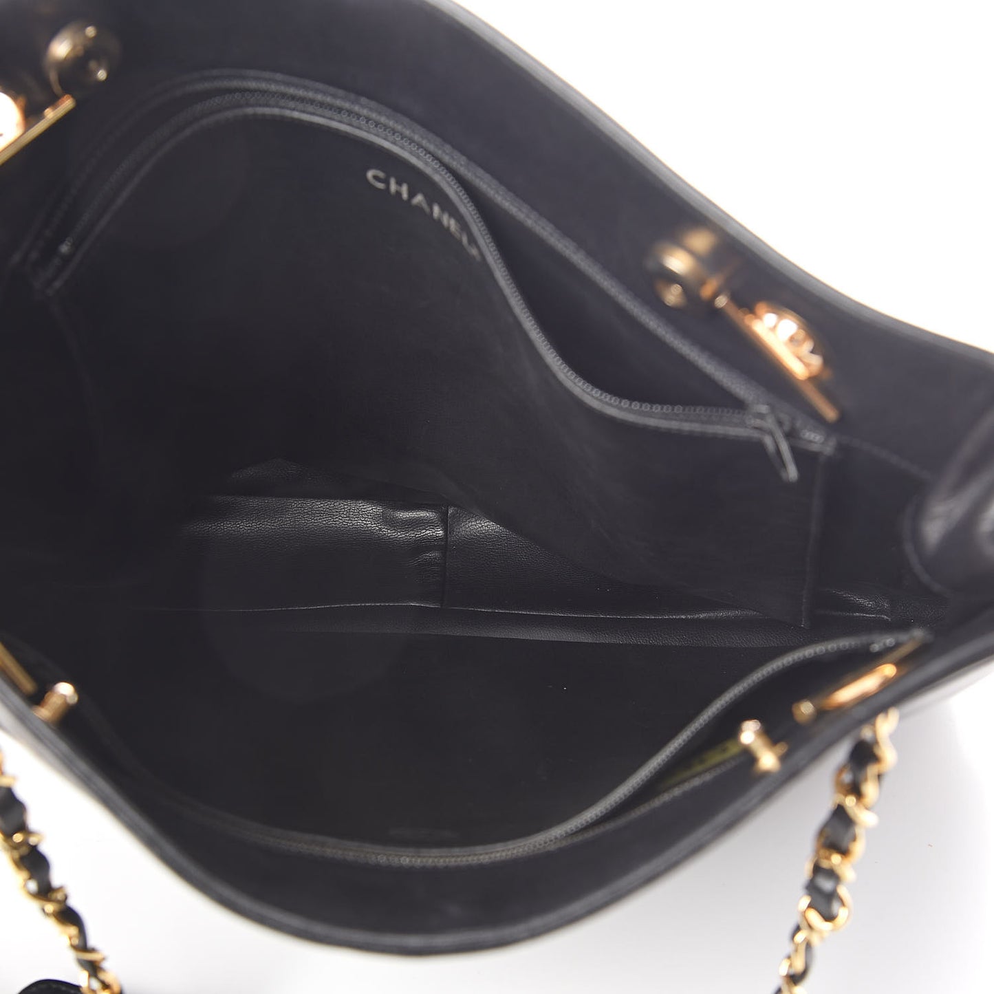 Lambskin Quilted Shoulder Bag Black