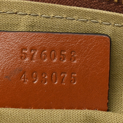 Gucci Vintage Canvas Web Pouch Sand Cuir 7 of 9