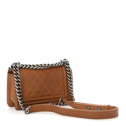 Chanel Calfskin Quilted Metal Embellished Paris Dallas Small Boy Flap Beige 2 of 9