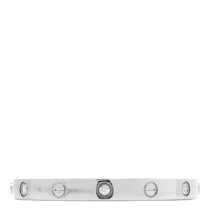 Cartier 18K White Gold 6 Diamond LOVE Bracelet 16 1 of 6