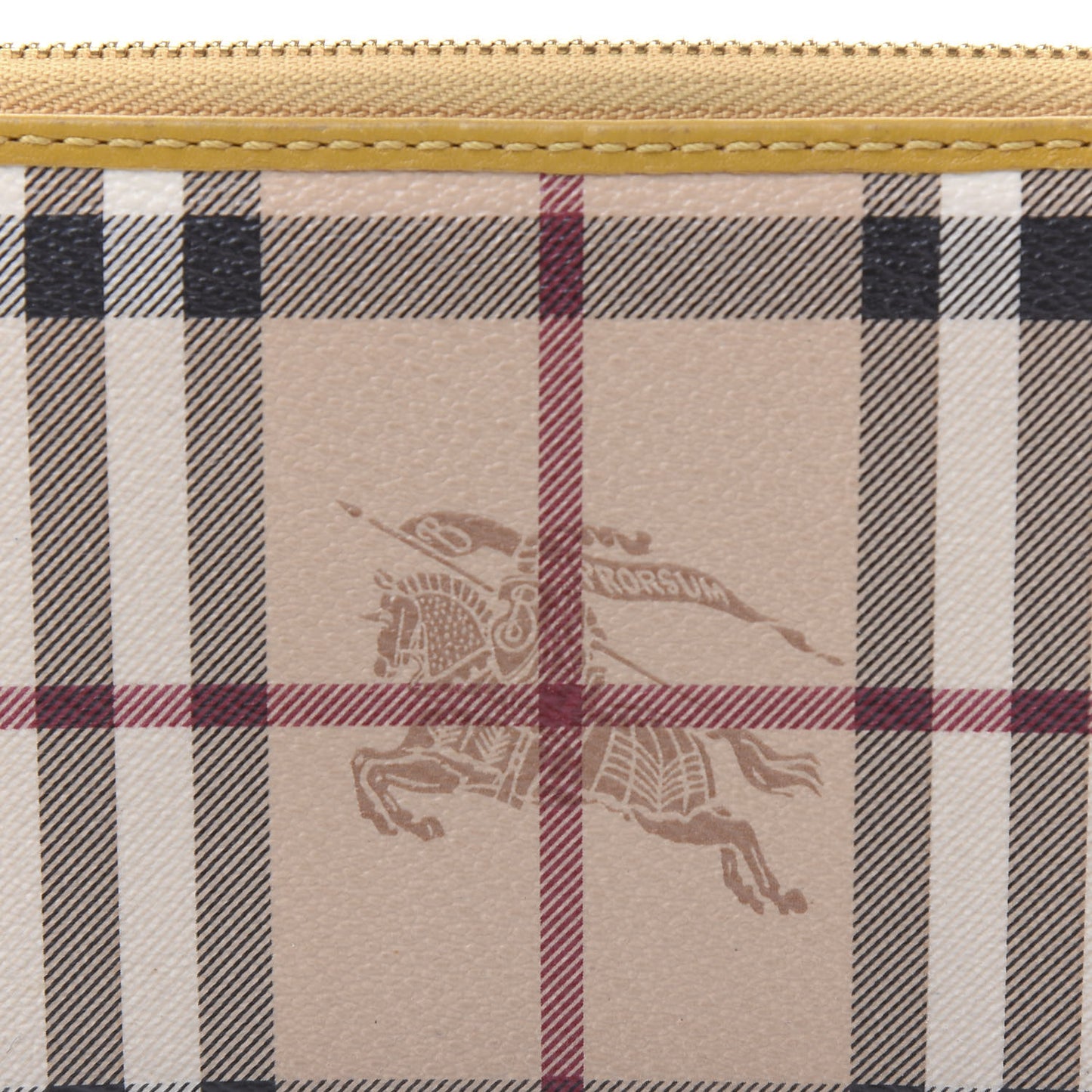 Haymarket Check Large Ziggy Zip Around Wallet Yellow